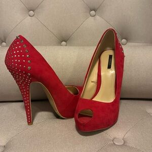 Forever 21 red shoes pumps stiletto